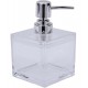 Porta Sabonete Líquido 375ml Em Acrílico Square Clear